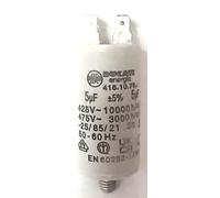 Condensateur moteur permanent en polypropylène 5uf 450 volts cosse faston double 6.3MM et vis M8