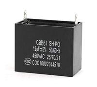 Condensateur Moteur Premium CBB61 12uF - Condensateur Moteur AC 450V 12uF 2 bornes Noir CBB61