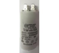 Condensateur permanent 12,5 µF, 450 volts avec Cosse Double Faston et Vis M8.