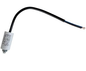 Condensateur Permanent 1µF, 450V AC, Câble 250mm, Pour Moteur Électrique Monophasé, Fixation M8