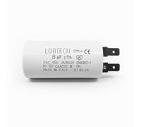 Condensateur Permanent 8 µF, 450V, Fabriqué en Italie, Dimensions Ø 30mm x 56mm
