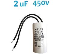 Condensateur Permanent Demarrage Moteur 2µF 2UF 450V 10% à Fils Skyexpert
