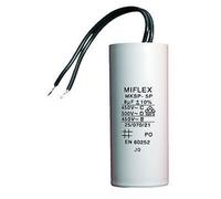 Condensateur: polypropylène pour moteurs, de travail 8uF 450V Ø30x78mm fils de 100mm