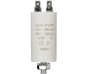 CONDENSATEUR POUR MOTEUR ELECTRIQUE 2.5 µF uF +/-5% 450V A COSSES NORME EN60252-1