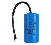 Condensateur Rond, Condensateur de Fonctionnement Cd60 avec Fil Conducteur 250 V AC 200 UF 50/60 Hz Condensateur D'appareil Condensateur de Démarrage du Moteur pour Compresseur