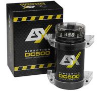 ESX DC500 DIRECTION Cap 0,5 Farad condensateur tampon Powercap avec bloc de d...