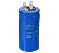 Condensateur VOCOSTE CD60 150uF 250V AC 2 bornes 50Hz/60Hz Film polypropylène Aluminium Démarrage moteur compresseur d’air Bleu 1Pcs