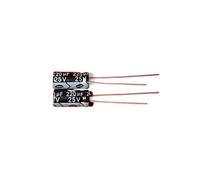 Condensateurs 100 pièces 6 * 12mm 25v220uf condensateur électrolytique en aluminium condensateur haute fréquence Composant