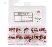 Condensateurs 100pcs / lot 10nF ~ 470nF Kit d'assortiment de condensateurs à film polyester métallisé Échantillons de haute précision et de stabilité Ensemble de condensateurs CBB Appareils électroniq