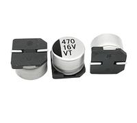 Condensateurs 100pcs SMD condensateur 470UF16V10*7.7 Thermostat 5G Appareil mobile Internet des objets Composant
