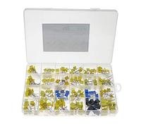 Condensateurs electrolytiques assorti , 240pcs / boîte 63V 100V 24V 24Value 1NF-1UF Kit de package de condensateur de correction, kit de condensateur de film en plastique de sécurité en polypropylène