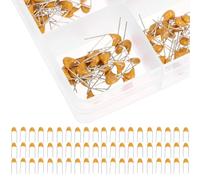 Condensateurs Multicouches Céramiques 15 Valeurs 10 Pf à 100 Nf 50 V | Boîte Transparente Compartimentée, Fils à Faible Induction, pour Réparation Électronique, Cartes Microcontrôleur, Ateliers