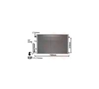 Condenseur avec bouteille déshydratante pour Nissan Qashqai de 2010 à 2014 version 1.6 DCi