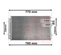 Condenseur Avec Bouteille Pour Hyundai Santa-Fé De 2010 À 2012 Version 2.4i Cvvt