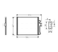 Condenseur, climatisation AVA COOLING BW5214 AVA