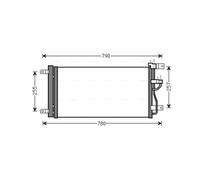 Condenseur, climatisation AVA COOLING OLA5612D