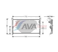Condenseur, climatisation AVA COOLING TO5130 pour RAV 4 I (_A1_) 2 1994-2000