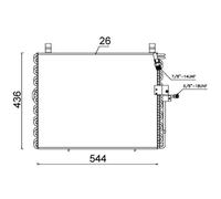 Condenseur, climatisation MAHLE AC 357 000S