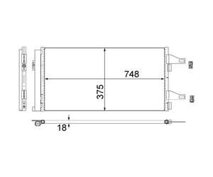 Condenseur, climatisation MAHLE AC 363 000S