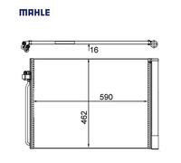 Condenseur, climatisation MAHLE AC 405 000S