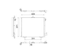 Condenseur, climatisation MAHLE AC 460 000S