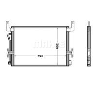 Condenseur, climatisation MAHLE AC 524 000S