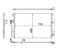 Condenseur, climatisation MAHLE AC 553 001S