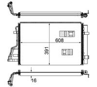Condenseur, climatisation MAHLE AC 697 000S