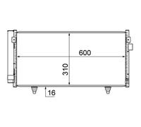 Condenseur, climatisation MAHLE AC 718 000S
