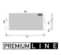 Condenseur, climatisation MAHLE AC 942 000P
