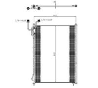 Condenseur, climatisation NRF 350503 pour MERCEDES-BENZ AXOR 6.374 2002-2004