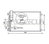 Condenseur, climatisation PRASCO DS710C002