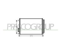 Condenseur Climatisation Prasco FD008C003 Prascoselection pour Chrysler Fiat