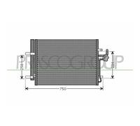 Condenseur Climatisation Prasco FD110C002 Prascoselection pour Ford
