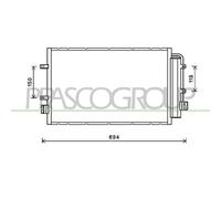 Prasco Condenseur climatisation FT929C001 Aluminium/Plastique Iveco Daily 2011-2014