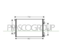 Condenseur Climatisation Prasco OP056C002 Prascoselection pour Opel Vauxhall