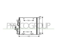 Condenseur Climatisation Prasco OP410C003 Prascoselection pour Opel