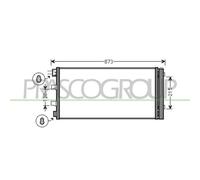 Condenseur Climatisation Prasco OP954C003 Prascoselection pour Nissan Opel