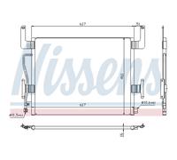 Condenseur Climatisation Refroidisseur D'Air Aluminium 617 X 461