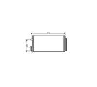 Condenseur de climatisation 1.4 Multi air / 1.4 Turbo / 1.3 D Fiat Punto 3 depuis 2012 - 95514601 / 1850158 / 93168140 / 50526515 / 1850277 / 51826520 / 55700408 / 1850168