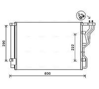 Condenseur de climatisation 1234yf HY5299D AVA QUALITY COOLING pour HYUNDAI