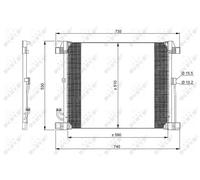 Condenseur de climatisation 350099 NRF pour INFINITI EX FX QX70 QX50 I