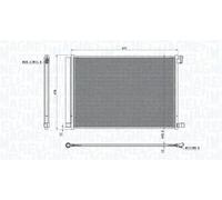 MAGNETI MARELLI 350203101300 Condenseur, climatisation