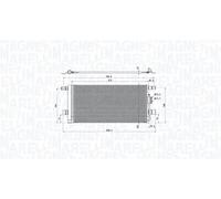 Condenseur, climatisation MAGNETI MARELLI 350203104600