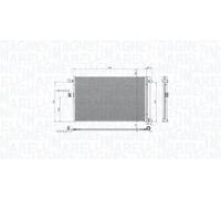 Condenseur de climatisation 350203104900 MAGNETI MARELLI pour BMW X3 X4 X5 X7 X6