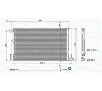 Condenseur de climatisation 350203611000 MAGNETI MARELLI pour OPEL FIAT CITROËN