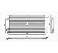 Condenseur de climatisation 350203619000 MAGNETI MARELLI pour FIAT DOBLO Cargo