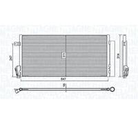 MAGNETI MARELLI 350203619000 Condenseur, climatisation pour FIAT