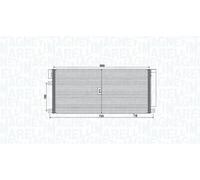 Condenseur de climatisation 350203806000 MAGNETI MARELLI pour OPEL CHEVROLET