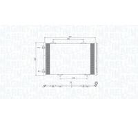 Condenseur de climatisation 350203812000 MAGNETI MARELLI pour CITROËN PEUGEOT